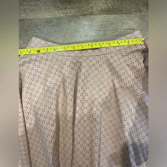 NWT•Anthropologie•Sunday Best Astral Swing Skirt Vegan Leather•Size 4 - Picture 6 of 7